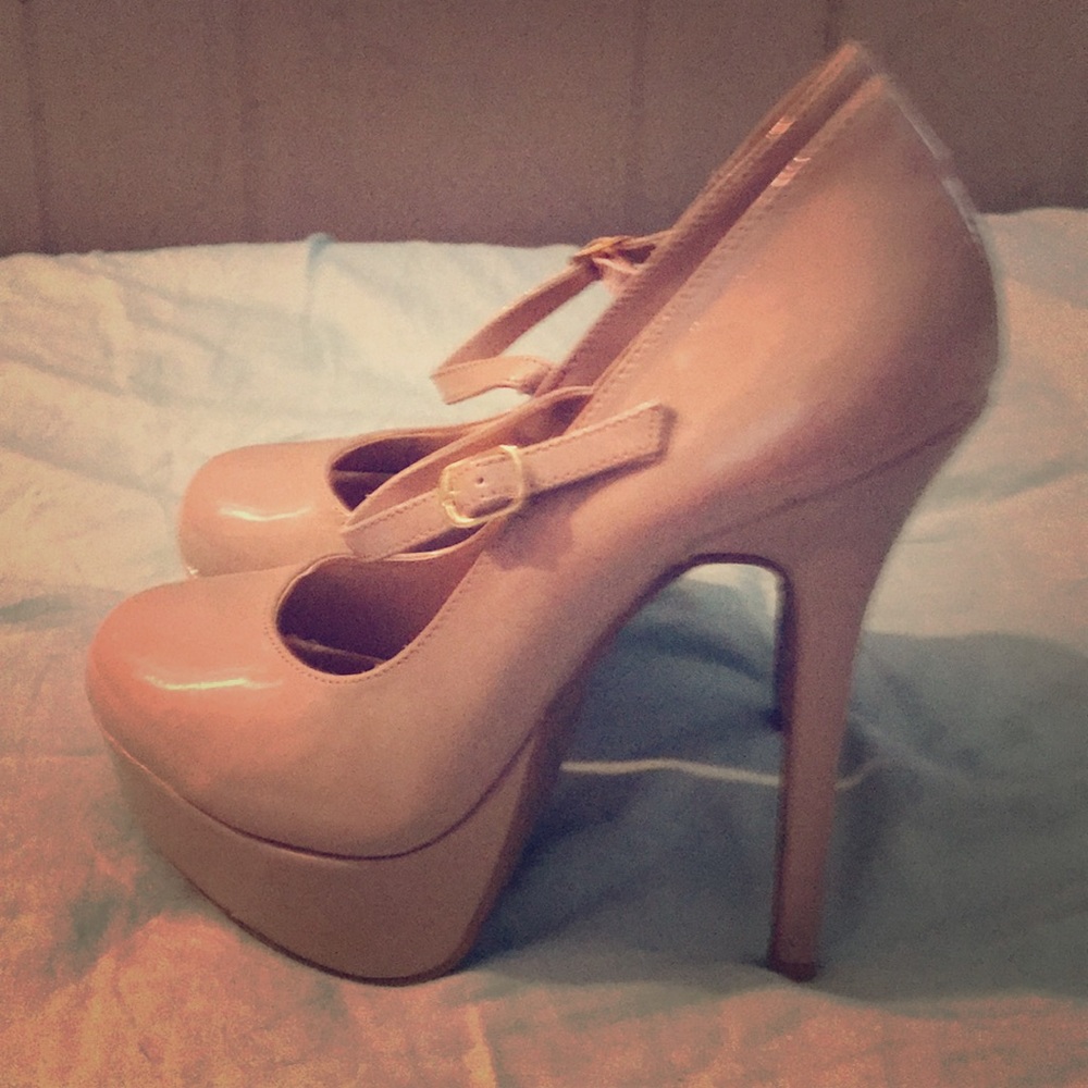 Nude colored stilettos